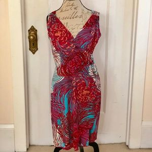 Zen-Knits Hawaiian Faux Wrap Dress XL NWOT